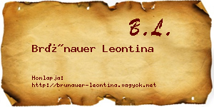 Brünauer Leontina névjegykártya